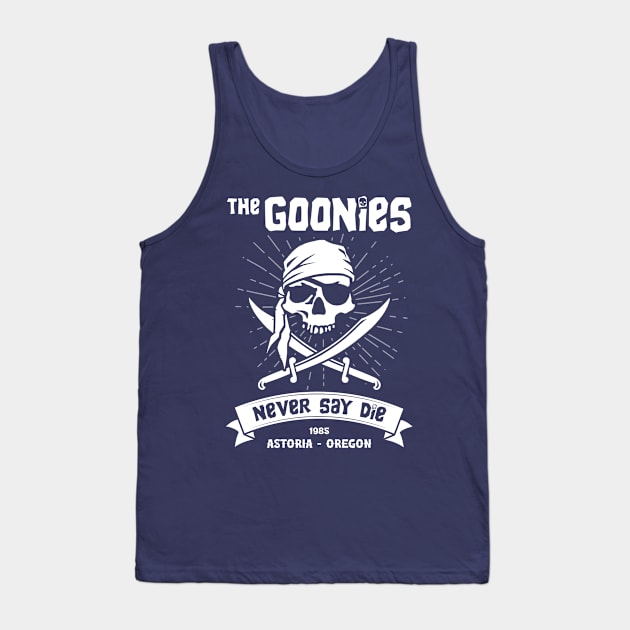 The Goonies Never Say Die Tank Top by Three Meat Curry